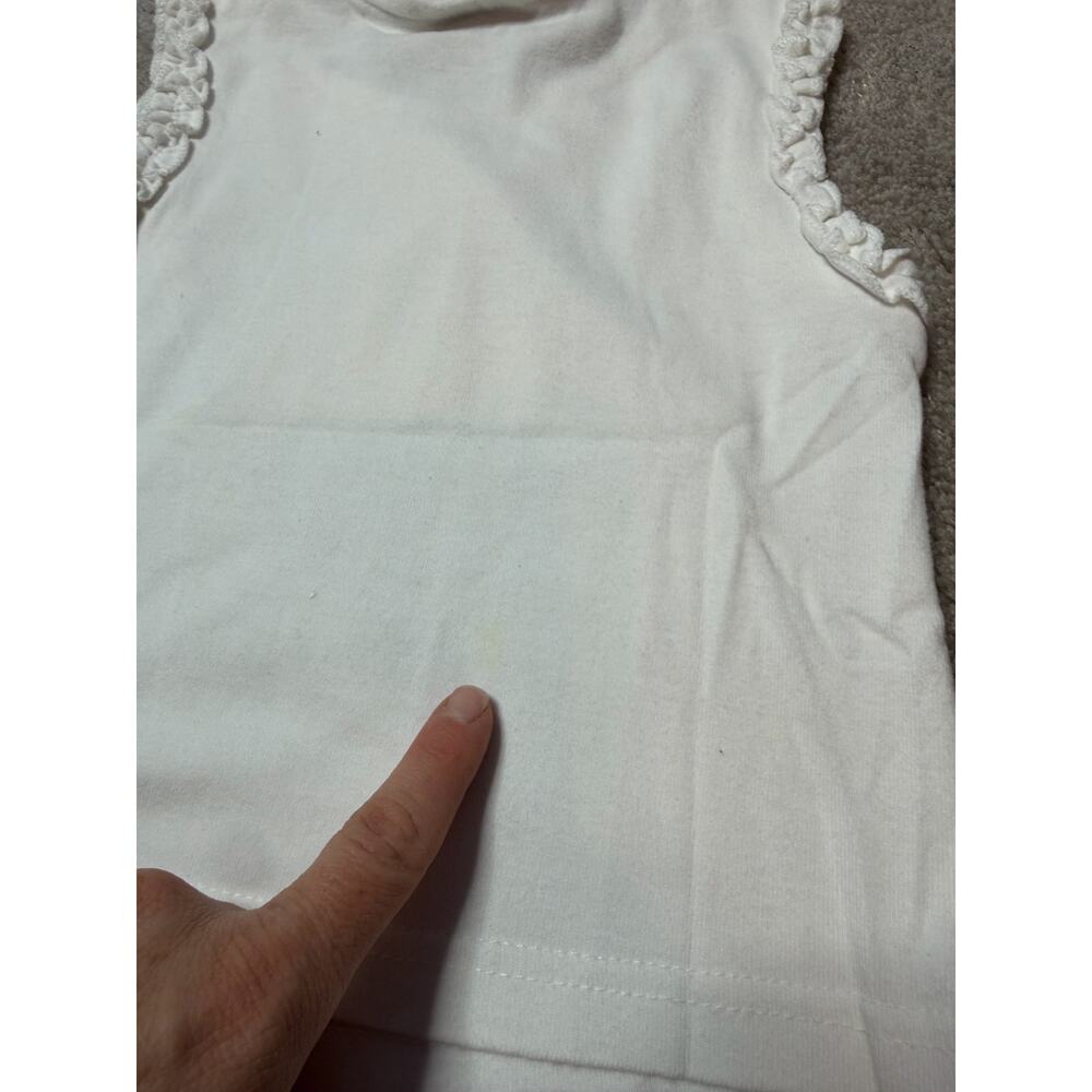 Vintage Disney Princess XXS 2/3 White Cinderella Tank Top Stained - Picture 10 of 11